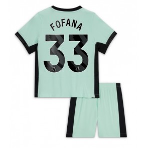 Chelsea Wesley Fofana #33 Koszulka Trzecich Dziecięca 2023-24 Krótki Rękaw (+ Krótkie spodenki)